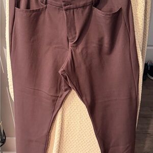 torrid Studio Stretch Tapered Pants — Deep Brown